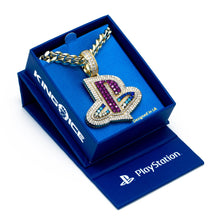 Load image into Gallery viewer, Inspired by PlayStation® - XL Iced PS Logo Necklace
