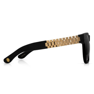 Gold Link Shades with Matte Black Frame