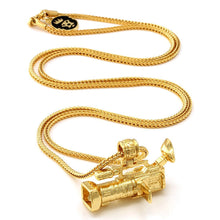 Load image into Gallery viewer, 14K Gold Mounted Shoulder Camcorder Necklace
