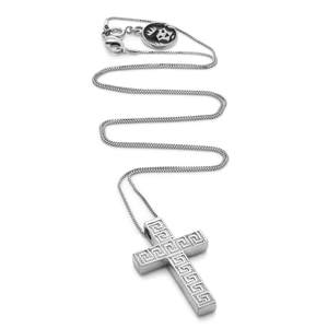 Greek Key Cross Necklace