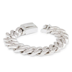 18mm Iced Miami Cuban Bracelet