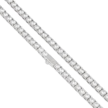 Load image into Gallery viewer, 5mm White Gold Tennis Choker Set
